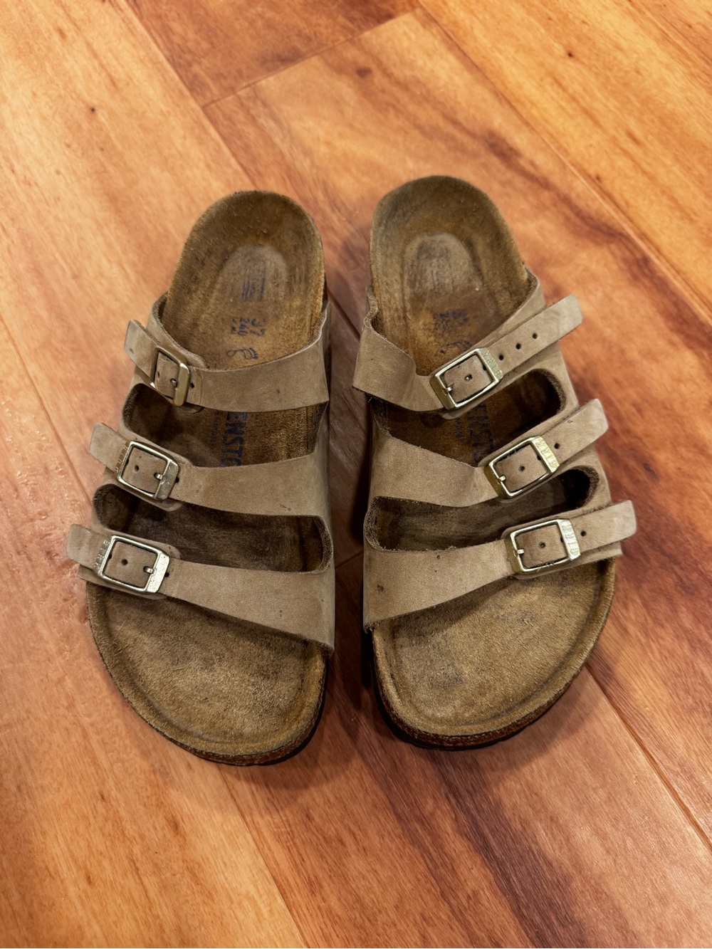 Birkenstock Florida 3 strap sandals size 37 W6